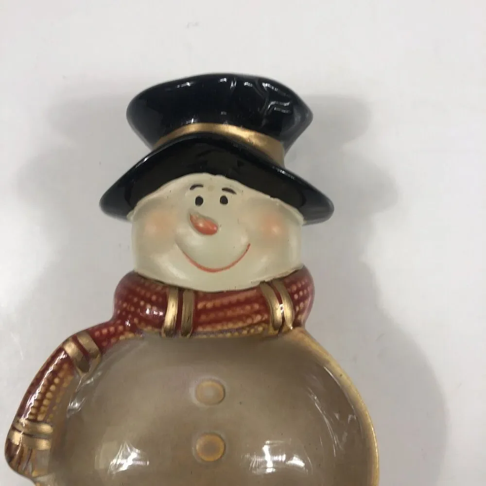 Vintage Ceramic Snowman Serving Dish 5